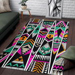 Vintage Tribal Aztec Pattern Print Area Rug GearFrost