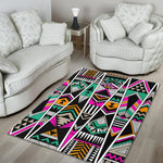 Vintage Tribal Aztec Pattern Print Area Rug GearFrost