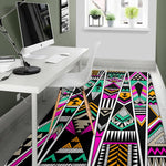 Vintage Tribal Aztec Pattern Print Area Rug GearFrost