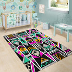 Vintage Tribal Aztec Pattern Print Area Rug GearFrost