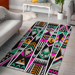 Vintage Tribal Aztec Pattern Print Area Rug GearFrost