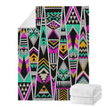 Vintage Tribal Aztec Pattern Print Blanket