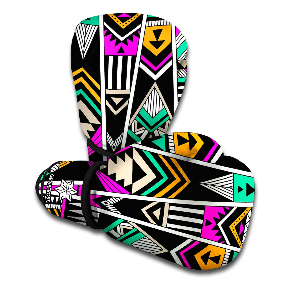 Vintage Tribal Aztec Pattern Print Boxing Gloves