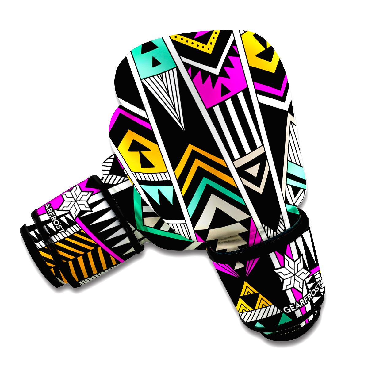 Vintage Tribal Aztec Pattern Print Boxing Gloves