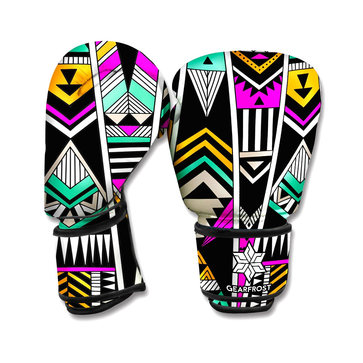 Vintage Tribal Aztec Pattern Print Boxing Gloves