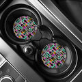 Vintage Tribal Aztec Pattern Print Car Coasters