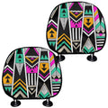 Vintage Tribal Aztec Pattern Print Car Headrest Covers