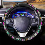 Vintage Tribal Aztec Pattern Print Car Steering Wheel Cover