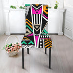 Vintage Tribal Aztec Pattern Print Dining Chair Slipcover