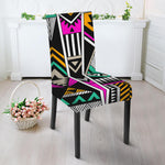 Vintage Tribal Aztec Pattern Print Dining Chair Slipcover
