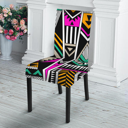 Vintage Tribal Aztec Pattern Print Dining Chair Slipcover
