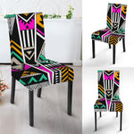 Vintage Tribal Aztec Pattern Print Dining Chair Slipcover