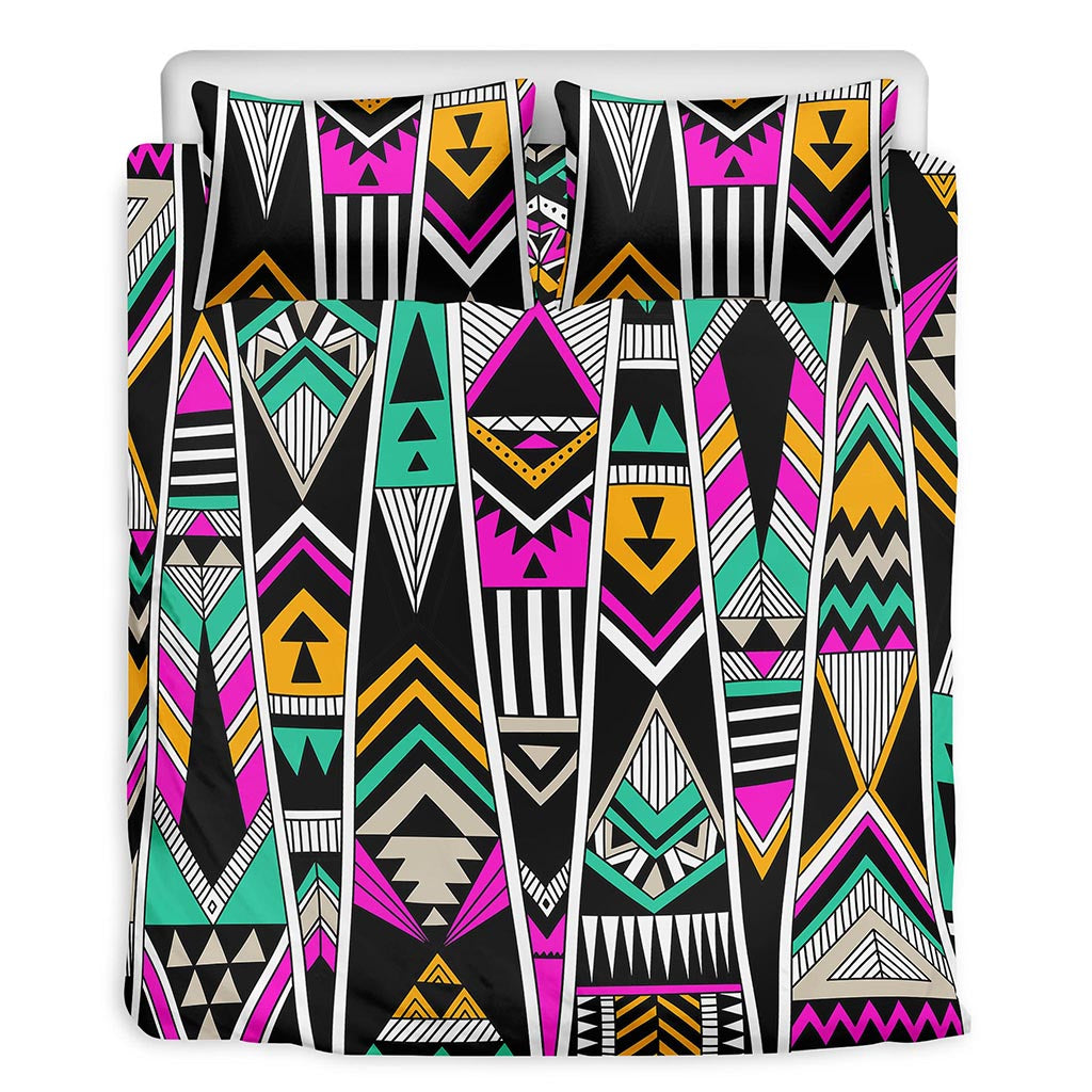 Vintage Tribal Aztec Pattern Print Duvet Cover Bedding Set