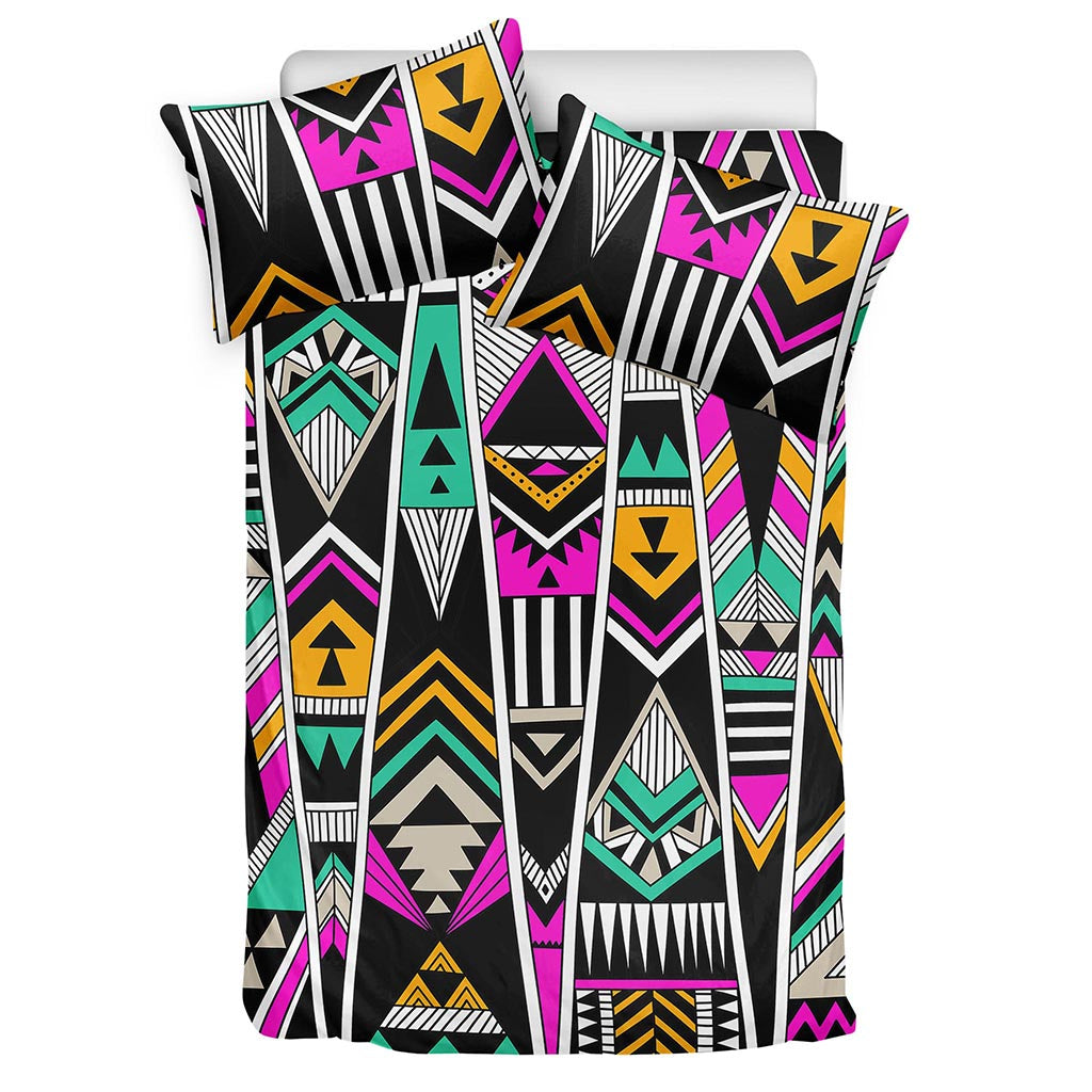 Vintage Tribal Aztec Pattern Print Duvet Cover Bedding Set