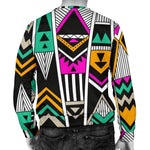 Vintage Tribal Aztec Pattern Print Men's Crewneck Sweatshirt GearFrost