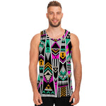 Vintage Tribal Aztec Pattern Print Men's Tank Top