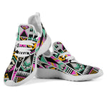 Vintage Tribal Aztec Pattern Print Mesh Knit Shoes GearFrost