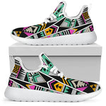 Vintage Tribal Aztec Pattern Print Mesh Knit Shoes GearFrost