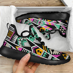 Vintage Tribal Aztec Pattern Print Mesh Knit Shoes GearFrost