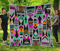 Vintage Tribal Aztec Pattern Print Quilt