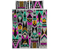Vintage Tribal Aztec Pattern Print Quilt Bed Set