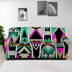 Vintage Tribal Aztec Pattern Print Sofa Cover