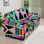 Vintage Tribal Aztec Pattern Print Sofa Cover