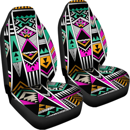 Vintage Tribal Aztec Pattern Print Universal Fit Car Seat Covers