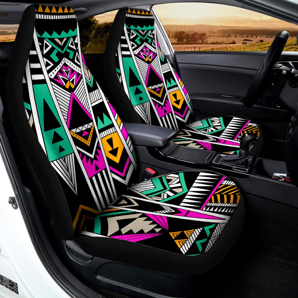 Vintage Tribal Aztec Pattern Print Universal Fit Car Seat Covers