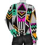 Vintage Tribal Aztec Pattern Print Women's Crewneck Sweatshirt GearFrost