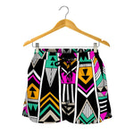 Vintage Tribal Aztec Pattern Print Women's Shorts