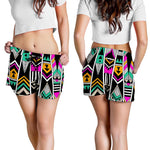 Vintage Tribal Aztec Pattern Print Women's Shorts