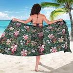 Vintage Tropical Exotic Hawaiian Print Beach Sarong Wrap