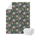 Vintage Tropical Exotic Hawaiian Print Blanket