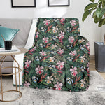 Vintage Tropical Exotic Hawaiian Print Blanket