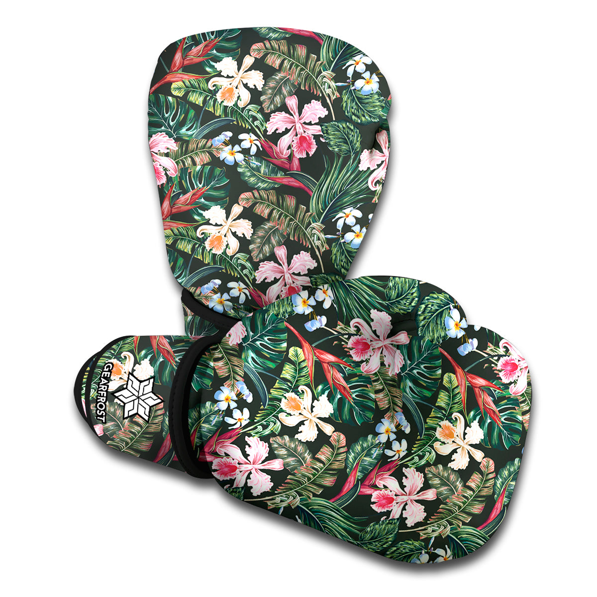 Vintage Tropical Exotic Hawaiian Print Boxing Gloves