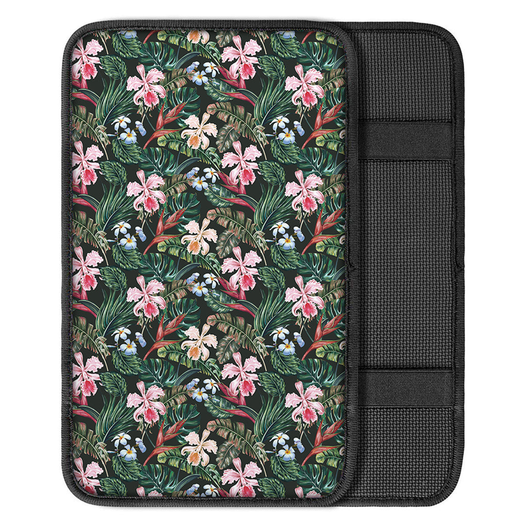 Vintage Tropical Exotic Hawaiian Print Car Center Console Cover