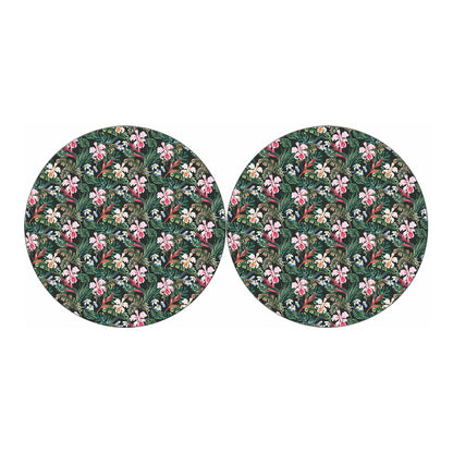 Vintage Tropical Exotic Hawaiian Print Car Coasters