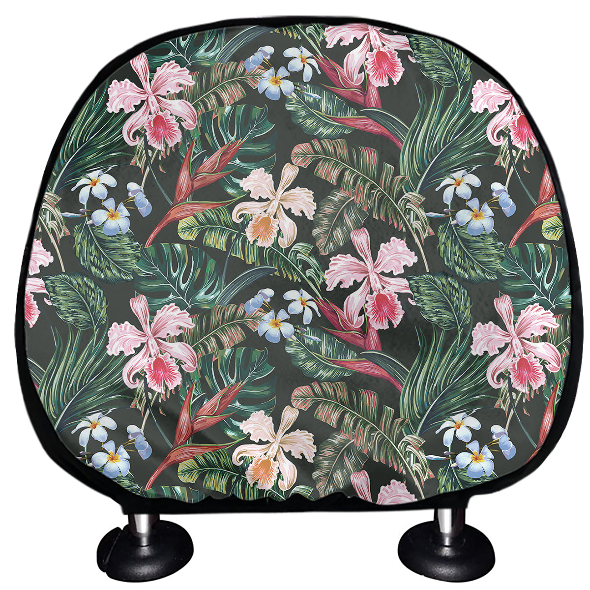 Vintage Tropical Exotic Hawaiian Print Car Headrest Covers