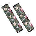 Vintage Tropical Exotic Hawaiian Print Car Seat Belt Covers