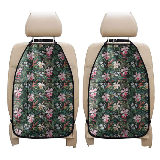 Vintage Tropical Exotic Hawaiian Print Car Seat Organizers