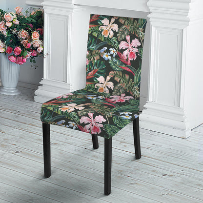 Vintage Tropical Exotic Hawaiian Print Dining Chair Slipcover