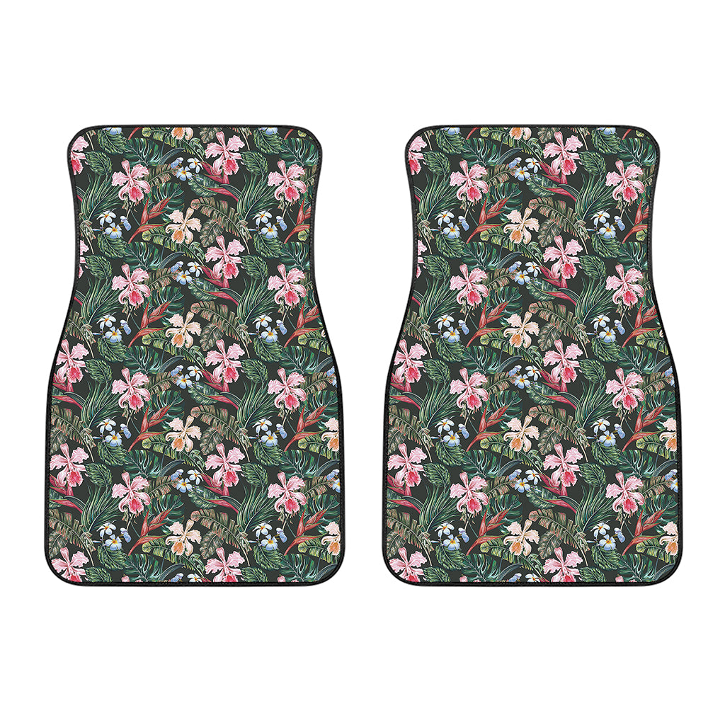 Vintage Tropical Exotic Hawaiian Print Front Car Floor Mats