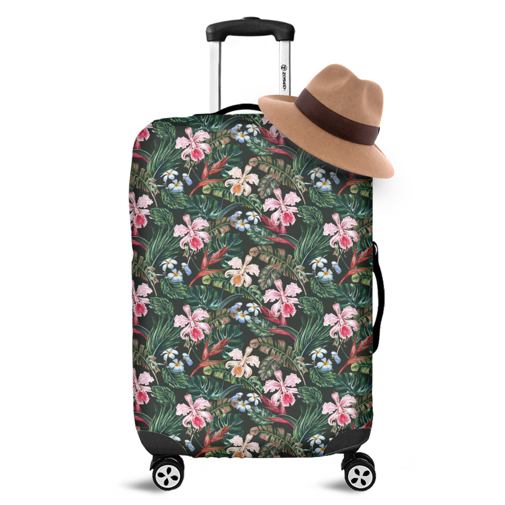 Vintage Tropical Exotic Hawaiian Print Luggage Cover