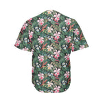 Vintage Tropical Exotic Hawaiian Print Men's Baseball Jersey
