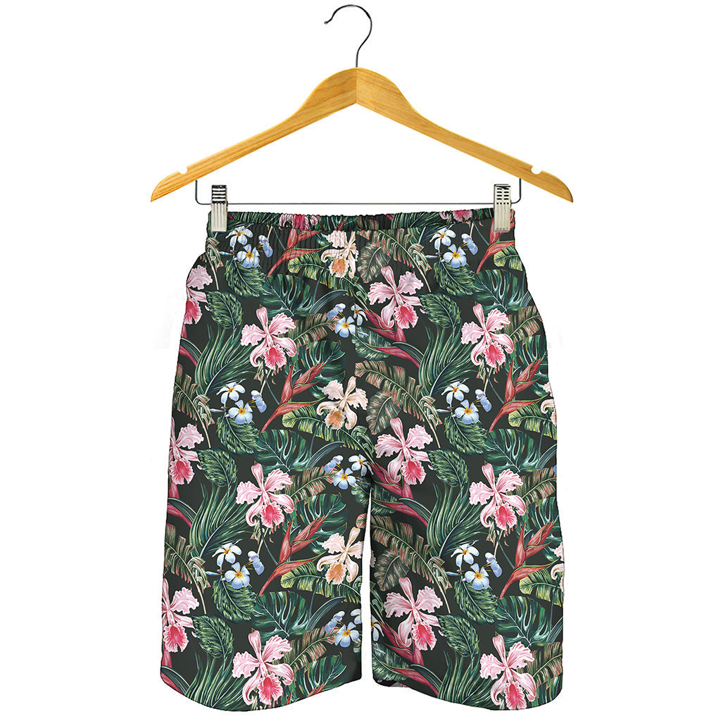 Vintage Tropical Exotic Hawaiian Print Men's Shorts