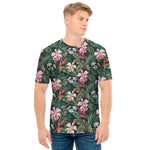 Vintage Tropical Exotic Hawaiian Print Men's T-Shirt