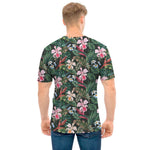 Vintage Tropical Exotic Hawaiian Print Men's T-Shirt