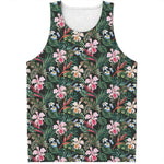 Vintage Tropical Exotic Hawaiian Print Men's Tank Top