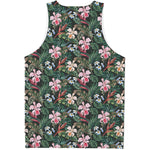 Vintage Tropical Exotic Hawaiian Print Men's Tank Top